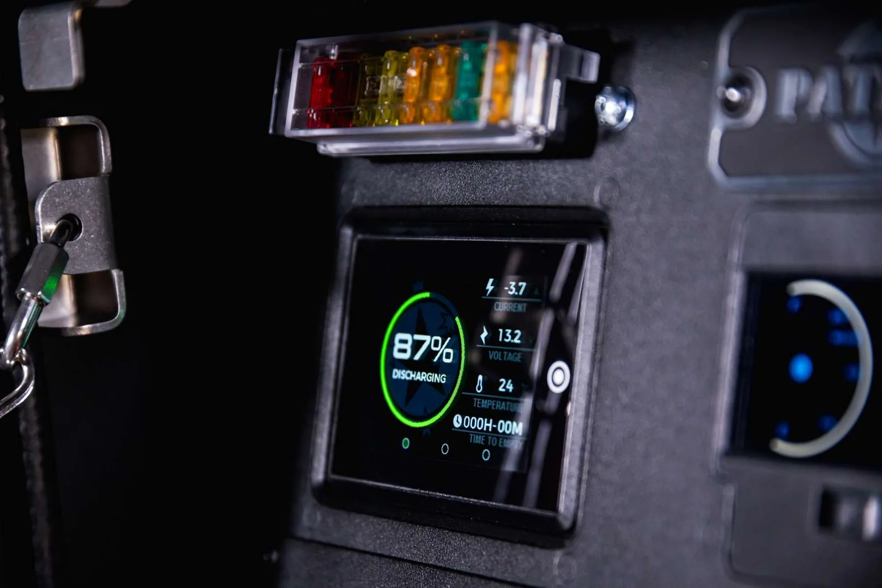 IQ100 battery monitor in the Gen3 X1 electrical control panel