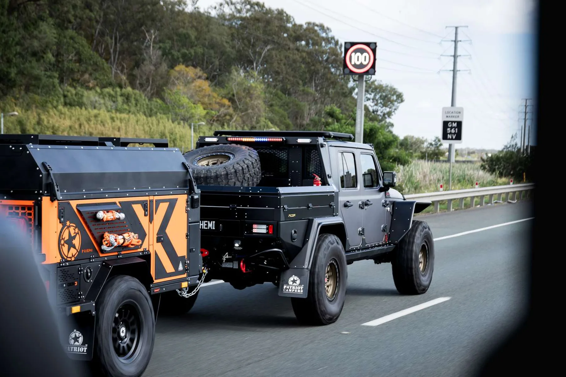 Gen3 X1 and Jeep on the road